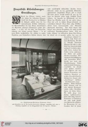 Neuzeitliche Eisenbahnwagen-Einrichtungen