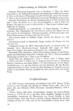 Leibeserziehung im Schuljahr 1964/65