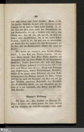 Ronge´s Bildung