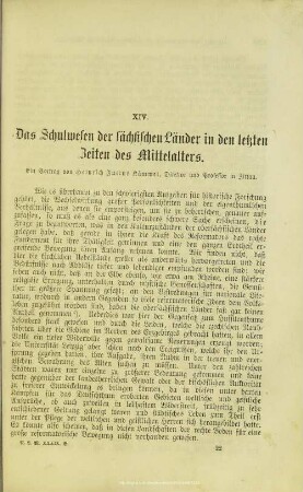 Das Schulwesen der sächsischen Länder in den letzten Zeiten des Mittelalters