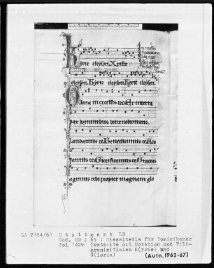 Missale — Initialen K(yries) und G(loria), Folio 142verso