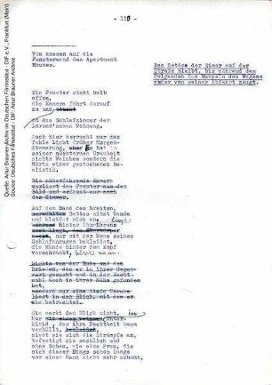 Drehbuch (Endgültige Fassung vom 15.07.1956, Auszug)