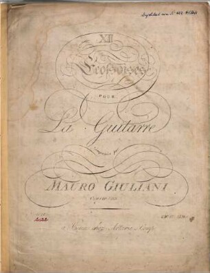 XII ecossoises pour la guitarre : oeuvre 33