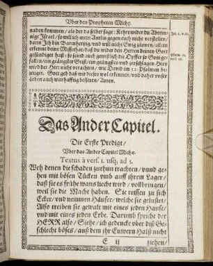 Die Erste Predigt. Textus a vers. 1. usque ad 5.