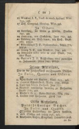 Eilfte Abtheilung. Pyrothechnische Bücher