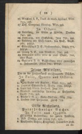 Eilfte Abtheilung. Pyrothechnische Bücher