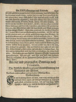 Am vier und zwanzigsten Sonntage nach Trinitatis