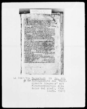 Sammelhandschrift — Medicinaire Liegeois —