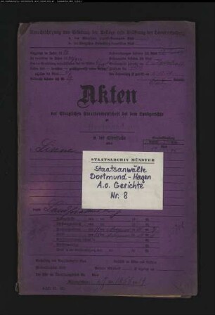 Angeklagter: Linne, Wilhelm: Landfriedensbruch (Plünderungen usw. in Hamm am 3.- 4.7.1919)