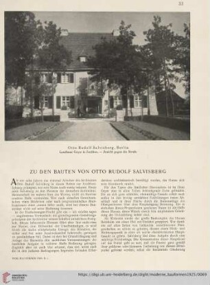 24: Zu den Bauten von Otto Rudolf Salvisberg