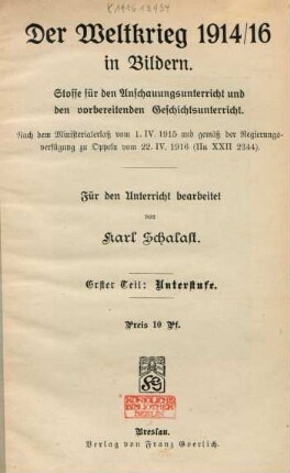Teil 1: Unterstufe