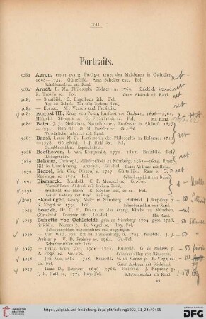 Portraits (Nr. 3081-3387)