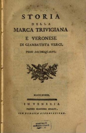 Storia Della Marca Trivigiana E Veronese. 14
