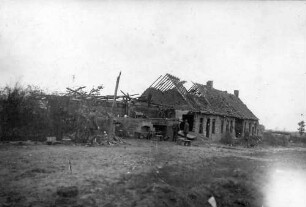 Haus "Käthe", Bataillons-Gefechtsstand, Flandern [zerstörte Überreste eines Hauses, das als Bataillonsgefechtsstand genutzt wurde]