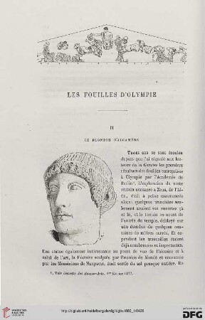 2. Pér. 21.1880: Les fouilles d'Olympie