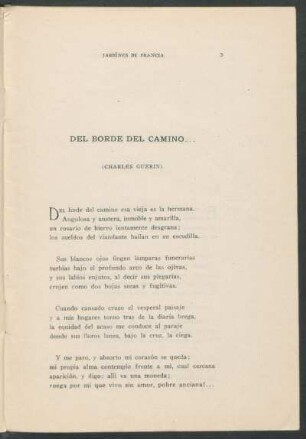 Del borde del camino...