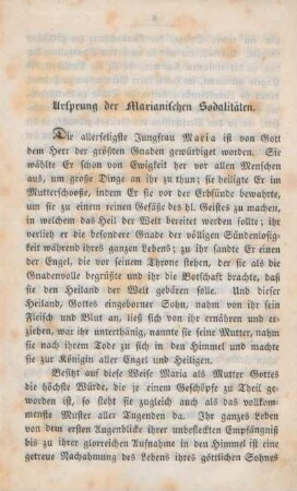Ursprung der Marianischen Sodalitäten