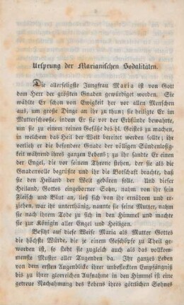 Ursprung der Marianischen Sodalitäten