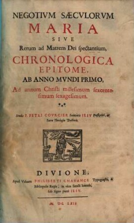Negotium saeculorum Maria sive rerum ad matrem Dei spectantium