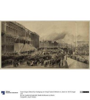 Entwurf zur Huldigung vor König Friedrich Wilhelm IV.
