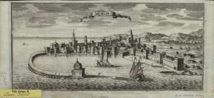 Ansicht von Methoni, Kupferstich, um 1650? : Modon. - [S.l.] , [um 1650?]. - 1 Ansicht : Kupferst. ; 32 x 15 cm