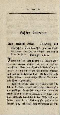 Schöne Litteratur.