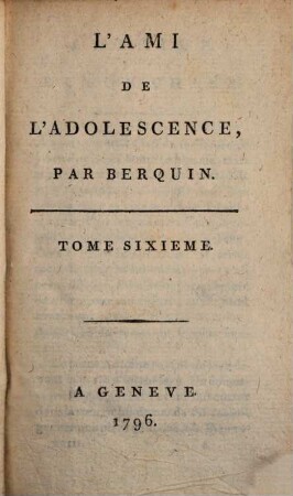 L' Ami De L'Adolescence, 6
