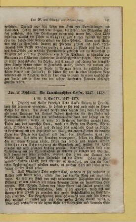 Zweiter Abschnitt: Die Luxemburgischen Kaiser, 1347 - 1438