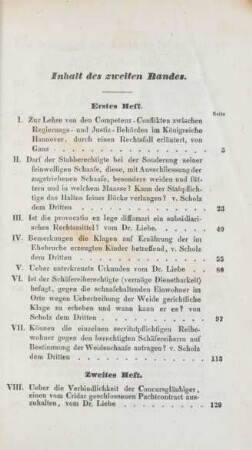 Inhalt des zweiten Bandes