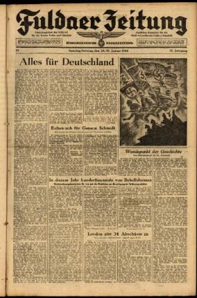 Ausgabe vom Samstag, den 29. Januar 1944.
