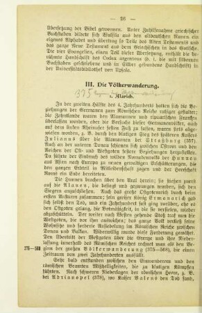 III. Die Völkerwanderung