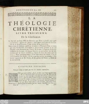 Livre Treizie'me. De la Glorification.
