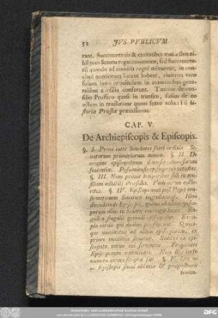 Cap. V. De Archiepiscopis & Episcopis.