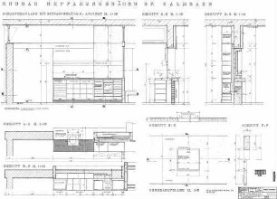 Calmbach: Neubau Empfangsgebäude, Schalteranlage mit Einbauschranke Empfangsgeb.