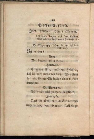 Eilfter Auftritt. Ines. Fontrose. Donna Eleonora. [...]