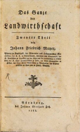 Das Ganze der Landwirthschaft, 2