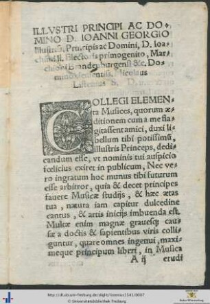 IOANNI GEORGIO Nicolaus Listenius Salutem Dicit