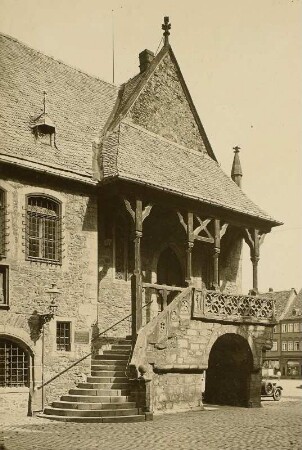 Goslar, Rathaus, Freitreppe zum Ratssaal