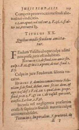 Titulus XX. Quibus modis feudum amittatur.