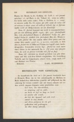 Heinzelein Von Constanz.