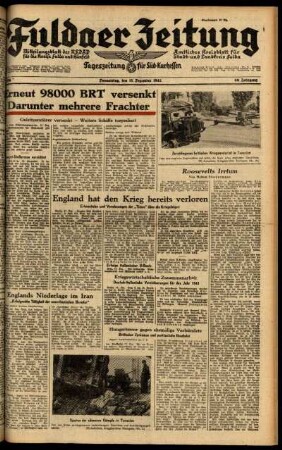 Ausgabe vom Donnerstag, den 17. Dezember 1942.