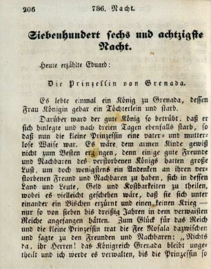 Siebenhundert sechs und achtzigste Nacht