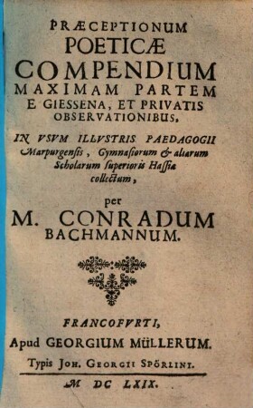 Praeceptionum poeticae compendium