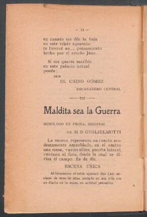 Maldita sea la guerra