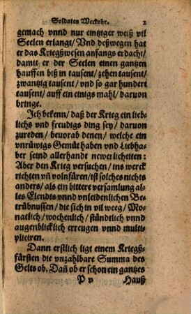Ander Theil Der Christliche[n] SoldatenWeckuhr. darin[n] vom Ambt der Obristen, Bevelchshabern un[d] gemeinen Soldaten tractiert wirdt