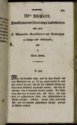 III.ter Abschnitt. Krankheiten des Rindviehes insbesondere ...