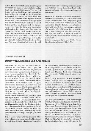 Detlev von Liliencron und Ahrensburg