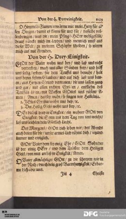 Von der H. Drey-Einigkeit