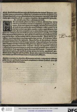 De Antichristi ortu et fine et consumatione seculi.