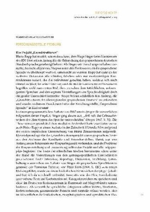 Forschungsstelle Freiburg